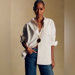 Sezane Max Shirt in Casual White